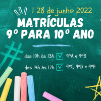 Matrículas 9º Ano